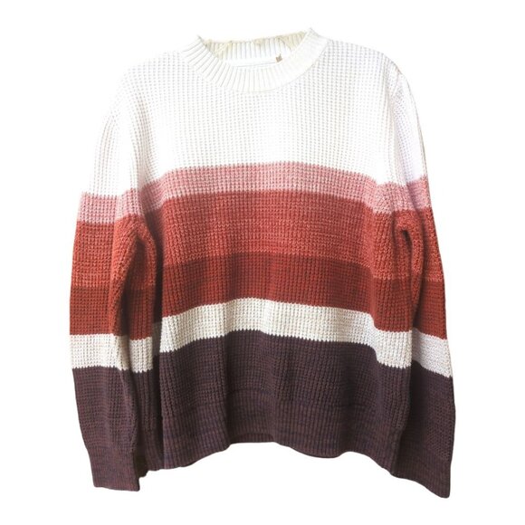Barbour Millcross Knit Striped Oversized Sweater‎ Size 14 - Picture 1 of 8